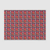 Roter Retrotoboter sci fi galaxy individuelle Name Seidenpapier (Vorderseite)