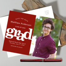 Roter rett Datum Abschluss Foto fett formatiert Ty