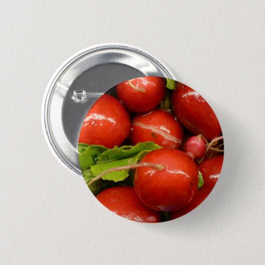 Roter Rettich Button (Vorne & Hinten)