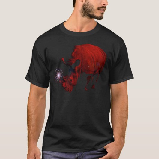 Roter Rhino-T - Shirt (Vorderseite)