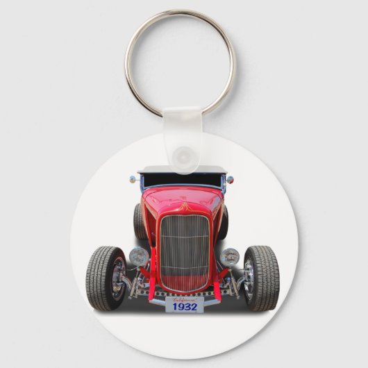 Roter Roadster 1932 Schlüsselanhänger (Vorderseite)