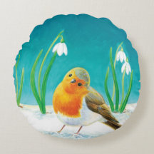 Roter Robin (Erithacus rubecula) Frühling