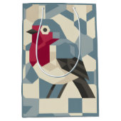 Roter Robin im Vector Block Geschenkbeutel - Mitte Mittlere Geschenktüte (Vorderseite)