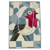 Roter Robin im Vector Block Geschenkbeutel - Mitte Mittlere Geschenktüte (Rückseite)