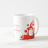 Roter Robin Kaffeetasse (VorderseiteRechts)