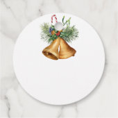 Roter Robin, Kiefer, Heilige Weihnachten, Glocken Geschenkanhänger (Rückseite)