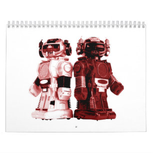 roter Roboter-Kalender Kalender