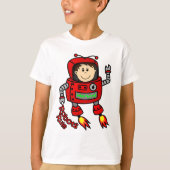 roter Roboter-Kinders-T - Shirt (Vorderseite)