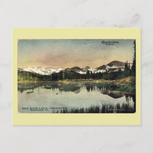 Roter Rocksee, Boulder, Colorado Vintage Postkarte