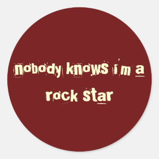 Roter Rockstar Runder Aufkleber