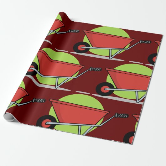 Roter Rollkarren Geschenkpapier (Ungerollt)