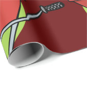 Roter Rollkarren Geschenkpapier (Rolleneckpunkt)