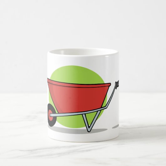 Roter Rollkarren Kaffeetasse (Mittel)