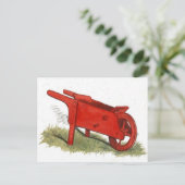 Roter Rollkarren Postkarte (Stehend Vorderseite)