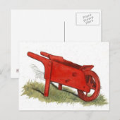 Roter Rollkarren Postkarte (Vorne/Hinten)