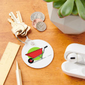 Roter Rollkarren Schlüsselanhänger