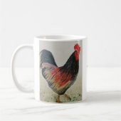 Roter Rooster Acrylmalerei Tasse (Links)