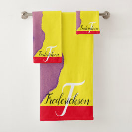 Roter Rosa Farbpalette 2021 Badhandtuch Set