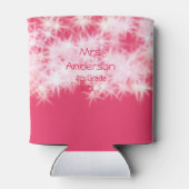 Roter rosa Glitzer funkelt zurück zur Schullehreri Dosenkühler (Rückseite)