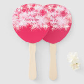 Roter rosa Glitzer funkelt zurück zur Schullehreri Fächer (Vorne und Hinten)