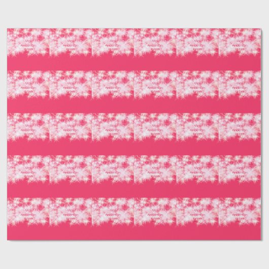 Roter rosa Glitzer funkelt zurück zur Schullehreri Geschenkpapier (Flach)