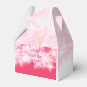 Roter rosa Glitzer funkelt zurück zur Schullehreri Geschenkschachtel (Rückseite)