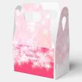 Roter rosa Glitzer funkelt zurück zur Schullehreri Geschenkschachtel (Geöffnet)