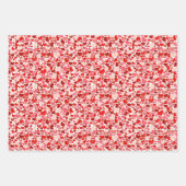 Roter Rosa Herzdesign Flat Geschenkpapier Set (Vorderseite 3)