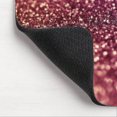 Roter rosa und lila Schein-Diva-Glitzer-Entwurf Mousepad (Ecke)