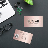 Roter Rose Gold, eleganter QL-Code Rabattkarte