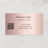 Roter Rose Gold, eleganter QL-Code Rabattkarte (Rückseite)