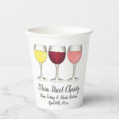 Roter Rosé Weine Weinkultur und Erde Weinkultur un Pappbecher (Vorderseite)