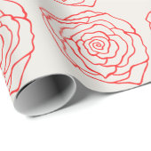 Roter Rosen Geschenkpapier (Rolleneckpunkt)