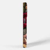 Roter Rosen Glasmalerei-Design Case-Mate iPhone Hülle (Rückseite / Rechts)