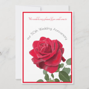 Roter Rosen-Jubiläums- oder andere Veranstaltungs- Einladung