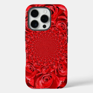 Roter Rosen Kaleidoskop Frohen Valentinstag Kuns iPhone 16 Pro Hülle