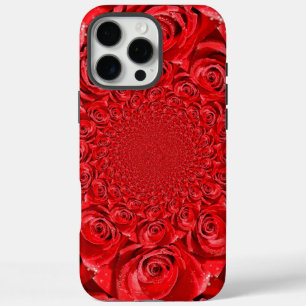 Roter Rosen Kaleidoskop Frohen Valentinstag Kuns iPhone 16 Pro Max Hülle