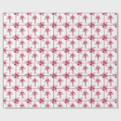 Roter Rosen Quadrat-Muster Geschenkpapier (Flach)