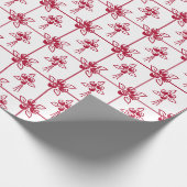 Roter Rosen Quadrat-Muster Geschenkpapier (Ecke)