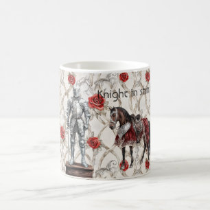 Roter Rosen Ritter in strahlender Rüstung Kaffeetasse