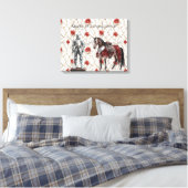 Roter Rosen Ritter in strahlender Rüstung Leinwanddruck (Insitu (Schlafzimmer))