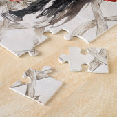 Roter Rosen Ritter in strahlender Rüstung Puzzle (Seite)