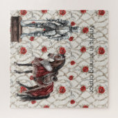 Roter Rosen Ritter in strahlender Rüstung Puzzle (Horizontal)