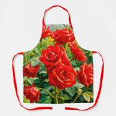 Roter Rosen Schürze (Vorderseite)