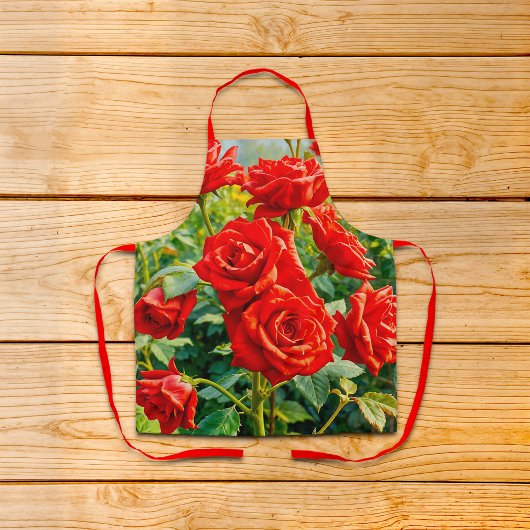 Roter Rosen Schürze