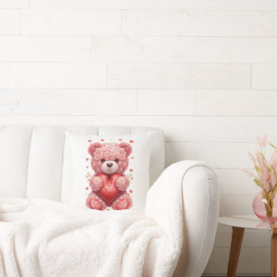 „Roter Rosen-Teddybär – Süßes Valentinsgeschenk fü Kissen