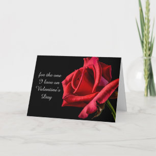 Roter Rosen Valentinstag Grußkarte Feiertagskarte