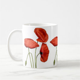 „Roter Rosenbecher – Elegante Blumen-Kaffeetasse“ Kaffeetasse
