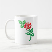 Roter Rosenblüten-Design – Klassische Blumen-Schön Kaffeetasse (Links)