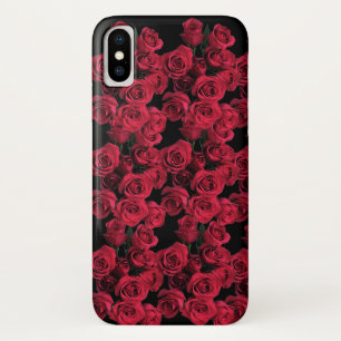 Roter Rosengarten Blumen Floral iPhone X Hülle